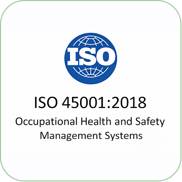 Workplace safety is foundational to our operations. ISO 45001 certification reflects our systematic approach to hazard identification, risk assessment and preventive controls that protect our team and maintain operational continuity.